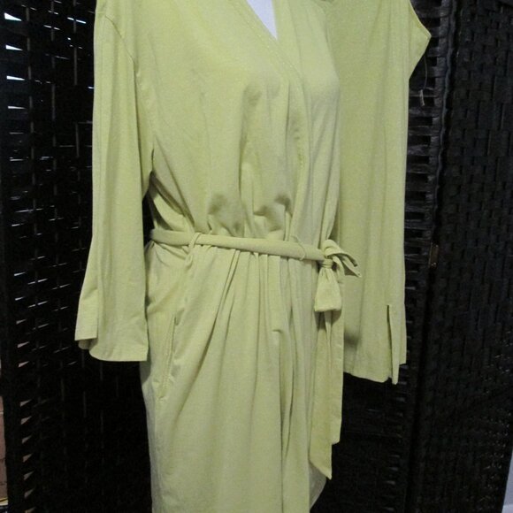 I.N.C. International Concepts 2-Pc Sparkle Robe & Chemise Set Lime Sparkle NWT - Picture 7 of 10